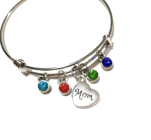 Mom bracelet with Birthstones - HNS Studio