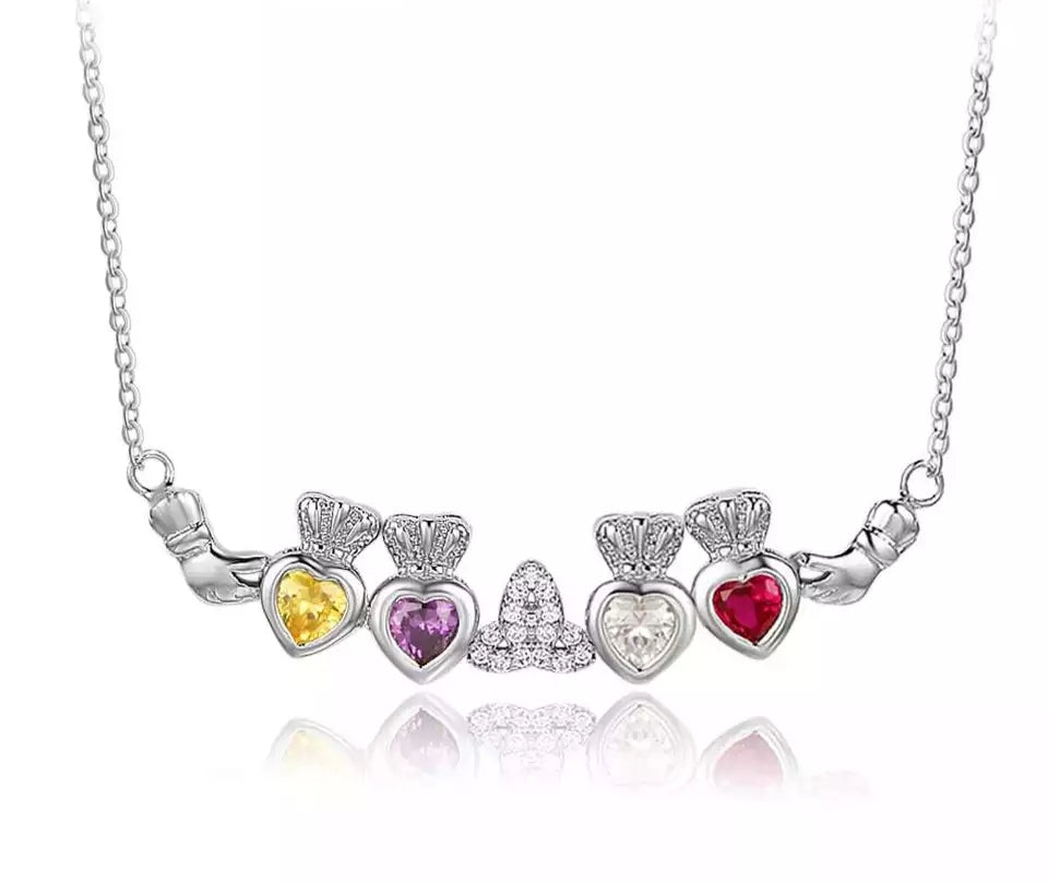 Necklace with deals 4 birthstones