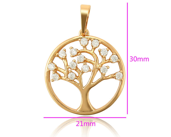 Tree of Life Pendant Necklace 18K Gold plated - HNS Studio