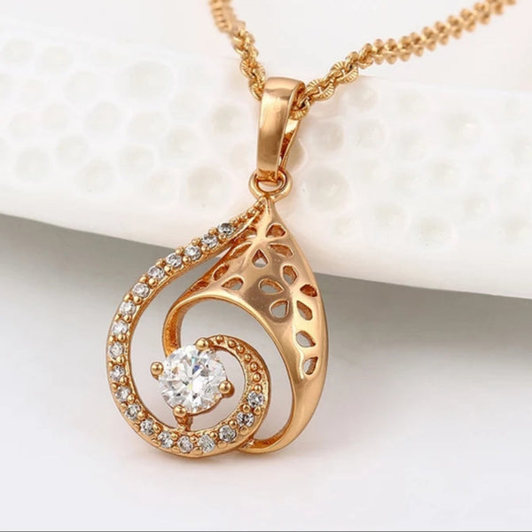 Rose Gold  Pendant Necklace - HNS Studio