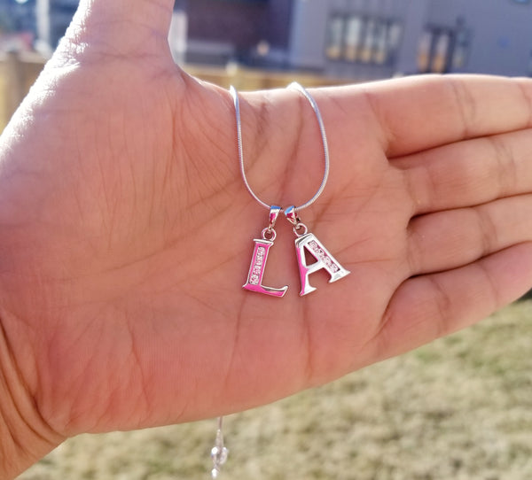 Sterling Silver Initial Pendant Necklace