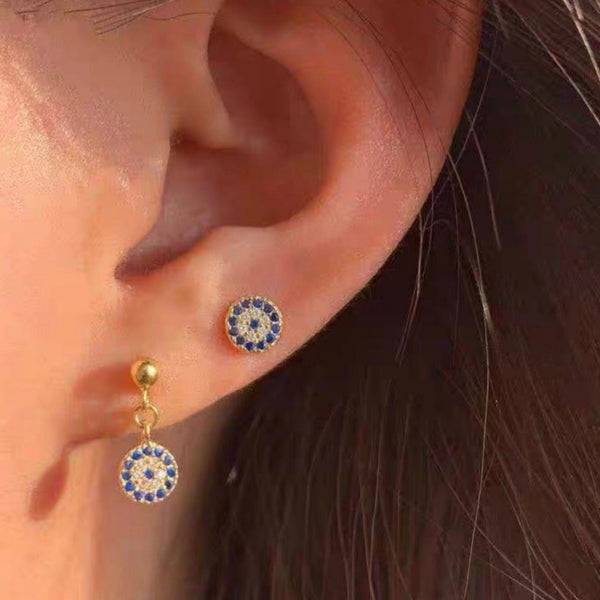 Evil eye earrings