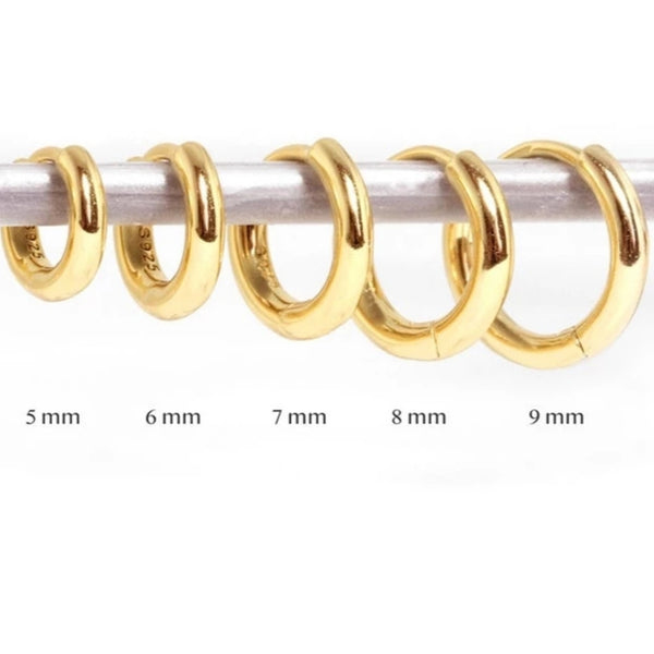 Sterling Silver Huggie Hoop Earrings