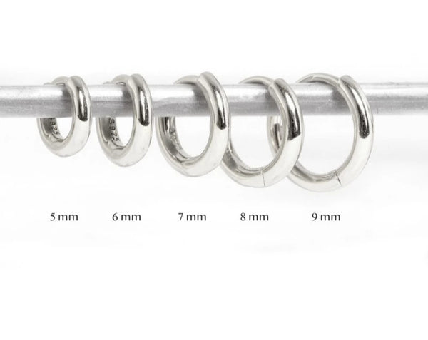 Sterling Silver Huggie Hoop Earrings