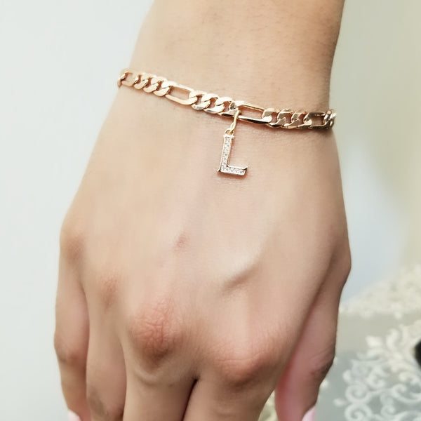Rose Gold Letter Bracelet