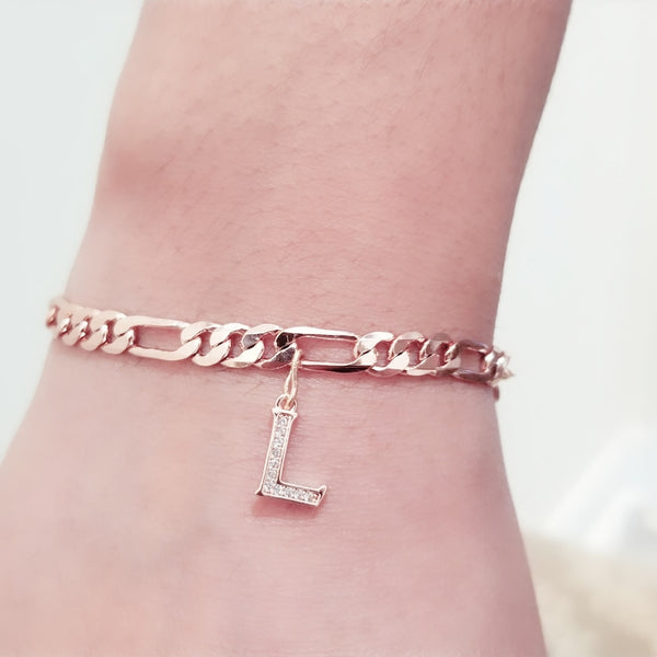 Rose Gold Letter Bracelet