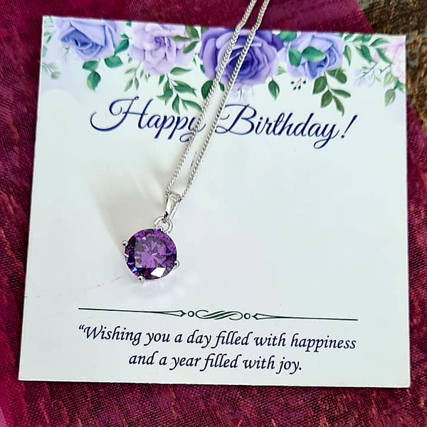 Amethyst Pendant necklace HNS Studio Canada