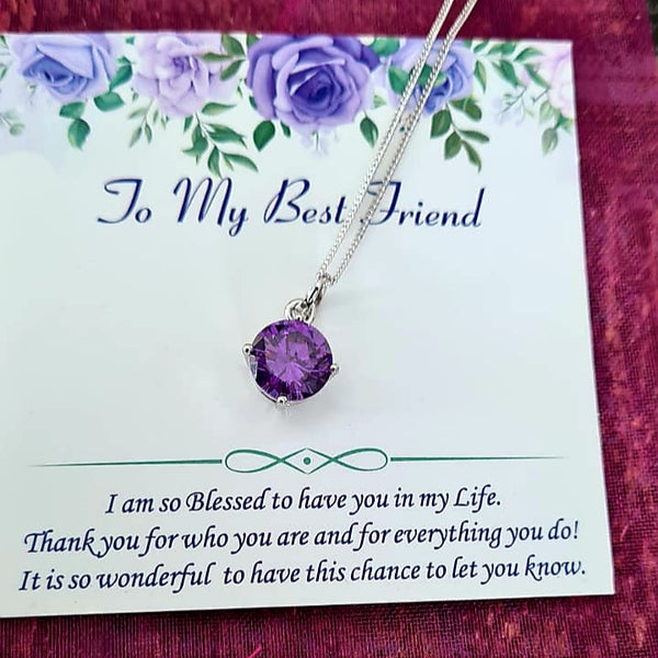Amethyst Pendant necklace HNS Studio Canada