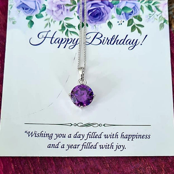 Amethyst Pendant necklace HNS Studio Canada