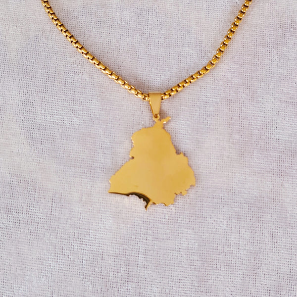 Punjab Map Necklace HNS Studio Canada