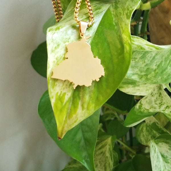 Punjab Map Necklace HNS Studio Canada