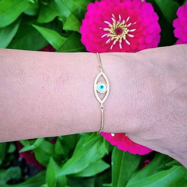 Gold Filled Evil Eye Bracelet HNS studio Canada