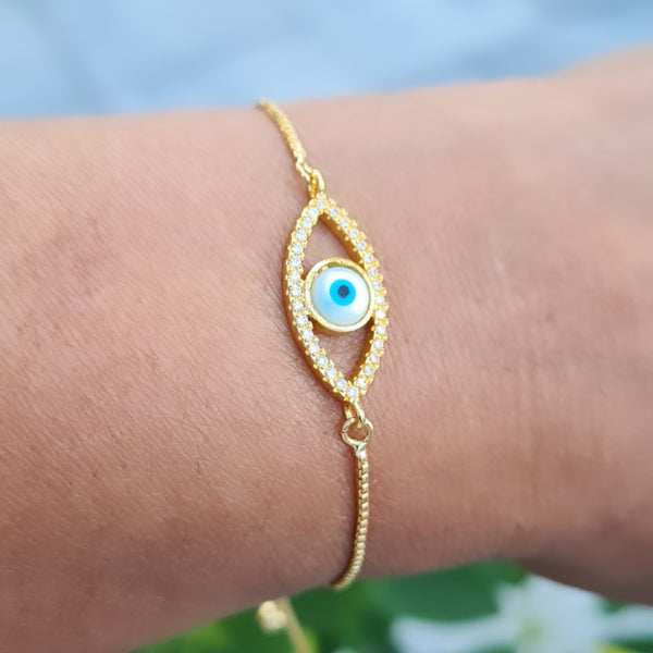Gold Filled Evil Eye Bracelet HNS studio Canada