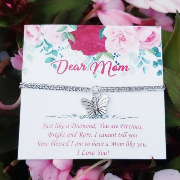 Silver Butterfly Anklet HNS Studio Canada