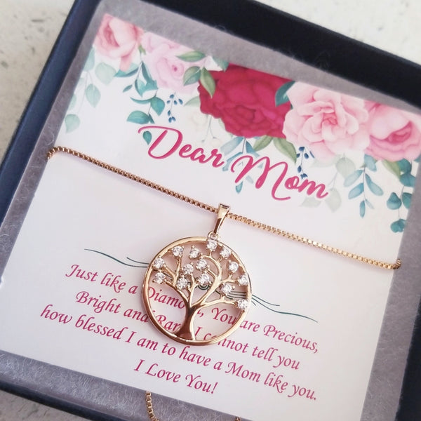 Tree of Life Pendant Necklace 18K Gold plated