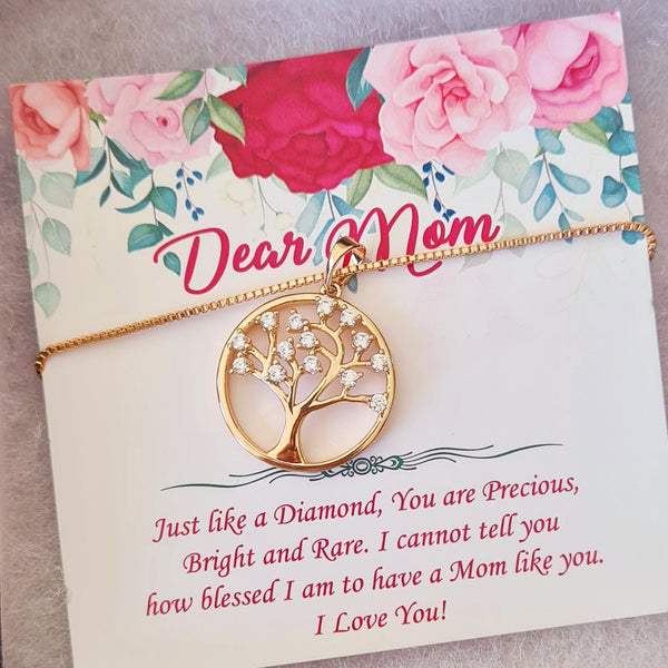 Tree of Life Pendant Necklace 18K Gold plated