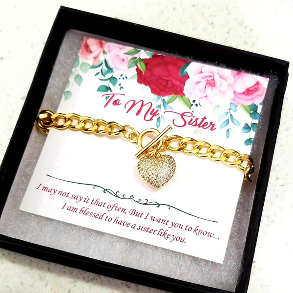 Heart Charm Bracelet Gold HNS Studio Canada