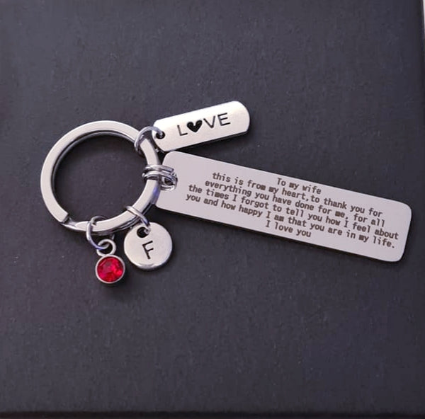 Personalized Wife Keychain HNS Studio Canada