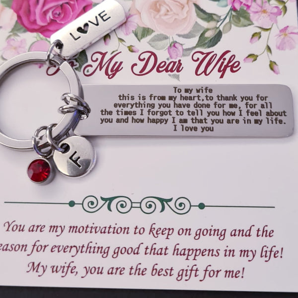 Personalized Wife Keychain HNS Studio Canada