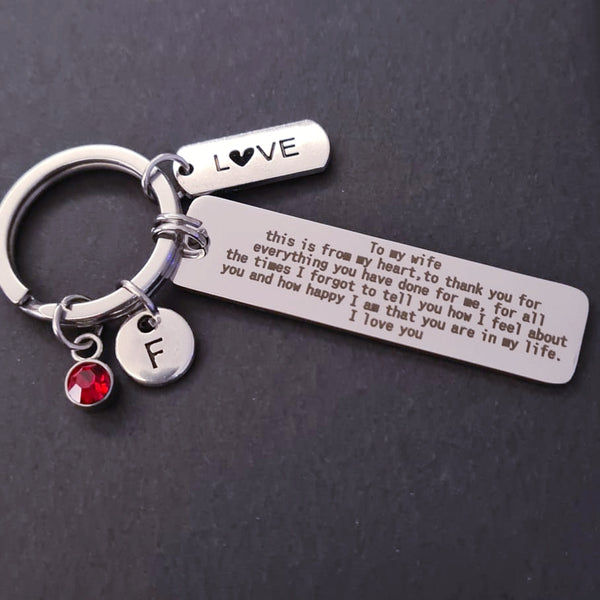Personalized Wife Keychain HNS Studio Canada