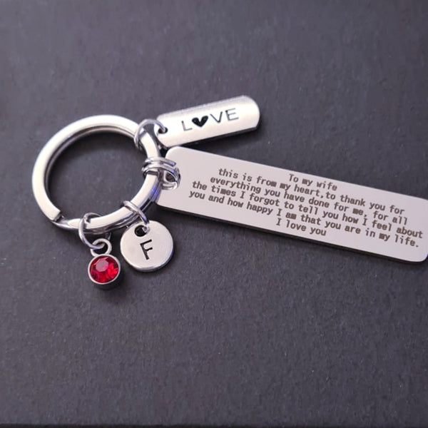 Personalized Wife Keychain HNS Studio Canada