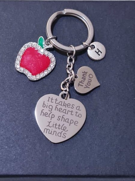 It Takes A Big Heart to Help Shape Little Minds Teacher's Keychain