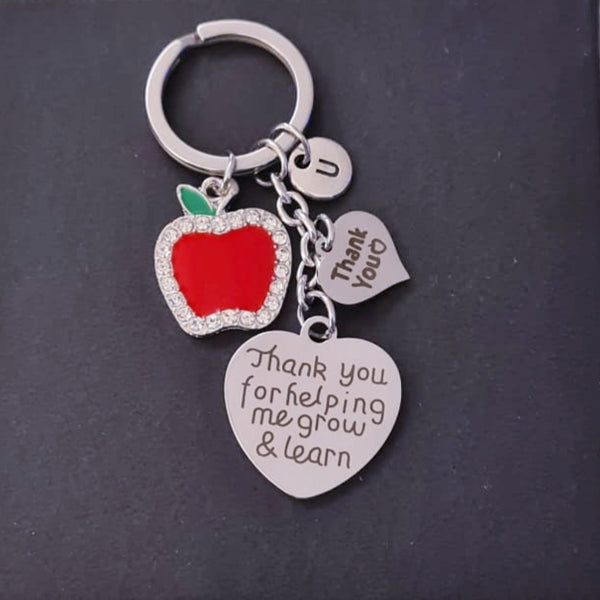Thank you for Helping Me Grow Teacher's Keychain HNS Studio Canada