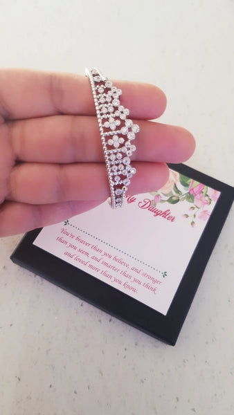 Princess Crown Bangle Bracelet
