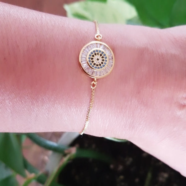 Gold Filled Evil Eye Bracelet HNS Studio Canada