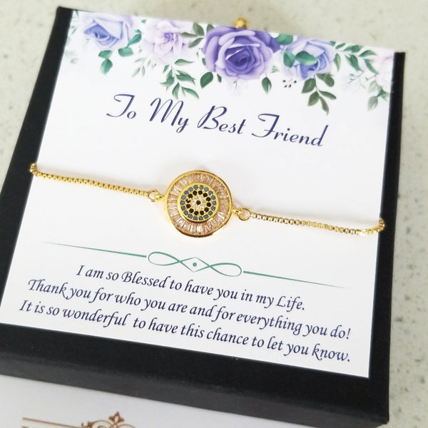 Gold Filled Evil Eye Bracelet HNS Studio Canada