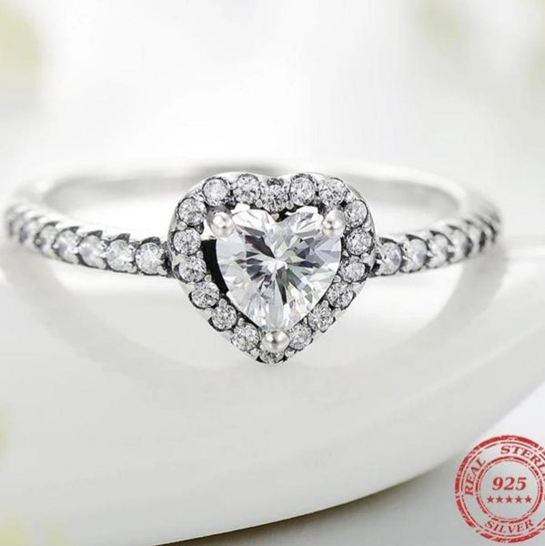 Halo Heart Cut Sterling Silver Ring HNS STUDIO Canada