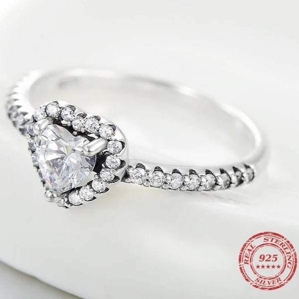 Halo Heart Cut Sterling Silver Ring HNS STUDIO Canada