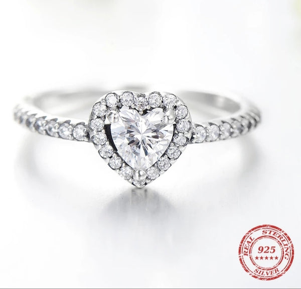 Halo Heart Cut Sterling Silver Ring HNS STUDIO Canada