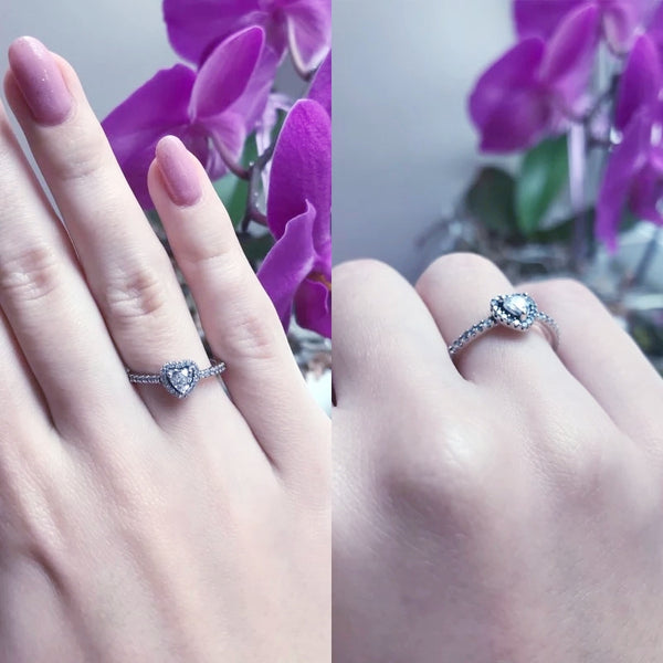 Halo Heart Cut Sterling Silver Ring HNS STUDIO Canada