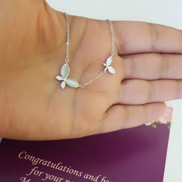 Silver Butterfly Necklace HNS Studio Canada