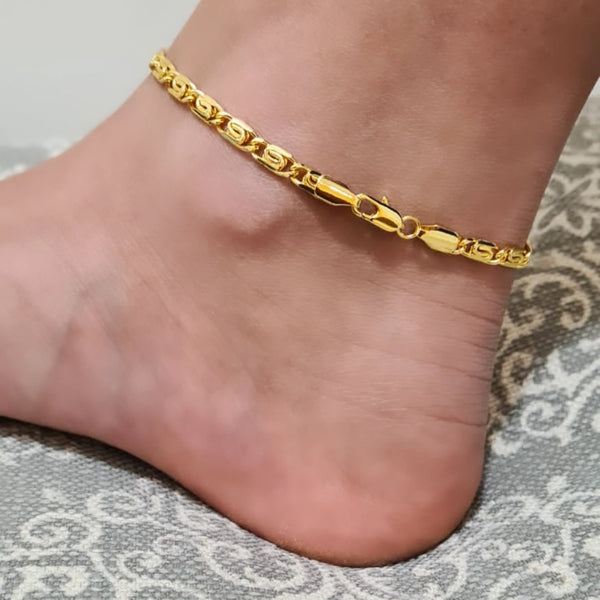 24k Gold Plated Snail Chain Anklet HNS Studio Canada