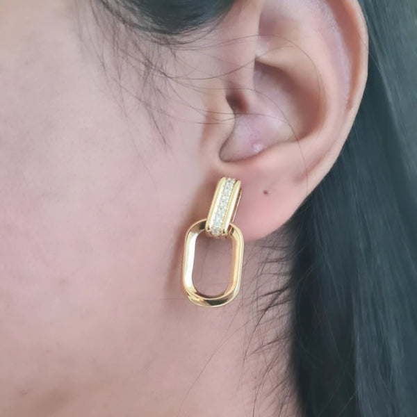 14k Gold Filled paper Clip Earrings HNS Studio Canada
