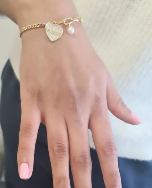 14k Gold Filled Heart Bracelet HNS Studio Canada