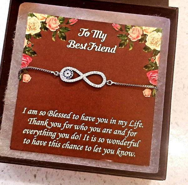 Infinity Bracelet With Evil Eye HNS Studio Canada