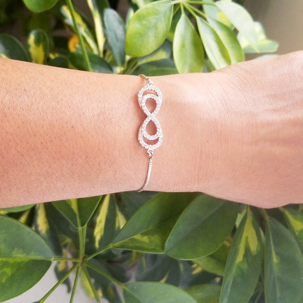Double Infinity Bracelet Silver HNS Studio Canada