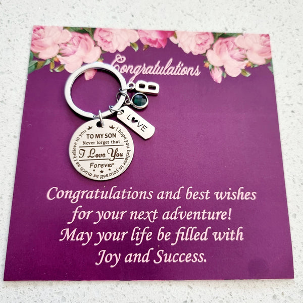 To My Son I Love You Forever Keychain Personalized HNs Studio Canada