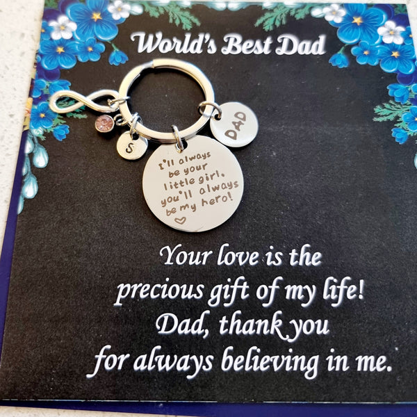 Best Dad Personalized Keychain