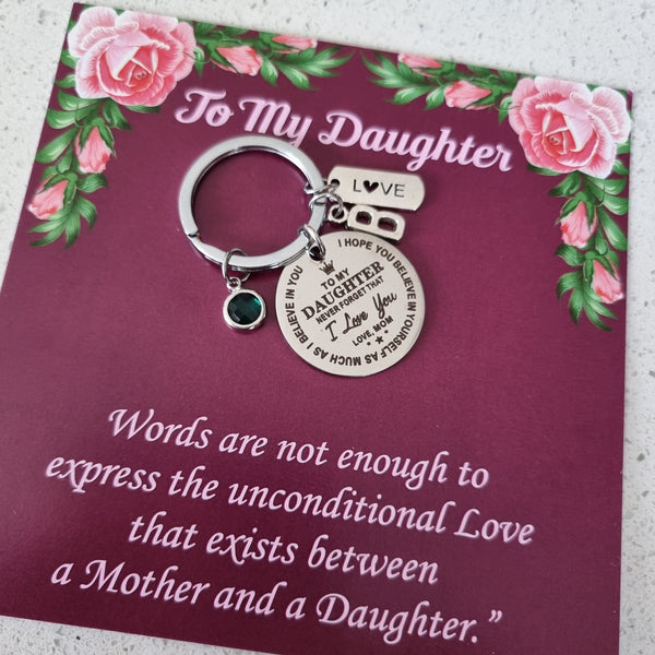 To My Daughter I Love You Forever Keychain Personalized HNs Studio Canada