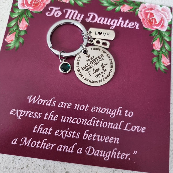 To My Daughter I Love You Forever Keychain Personalized HNs Studio Canada
