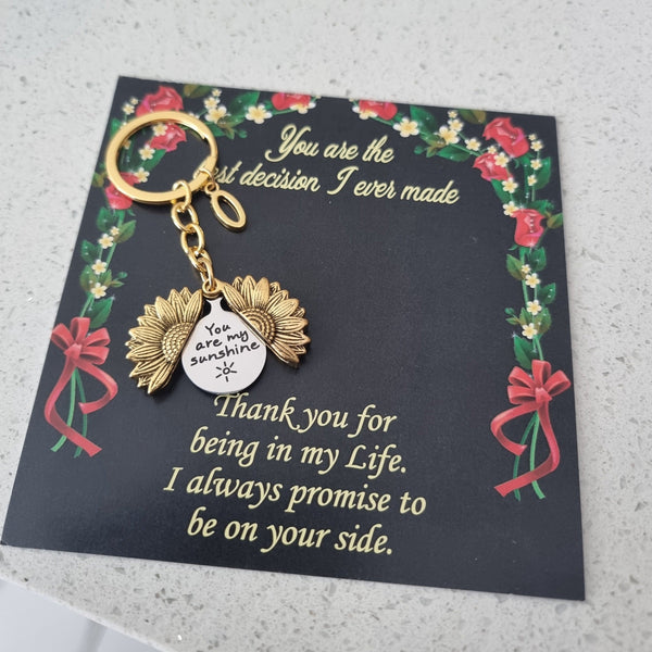 You Are My Sunshine Keychain Personalized HNS Studio Canada