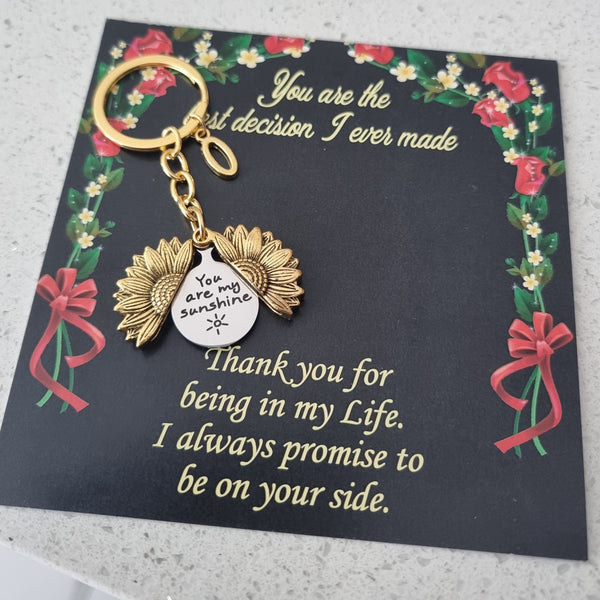 You Are My Sunshine Keychain Personalized HNS Studio Canada
