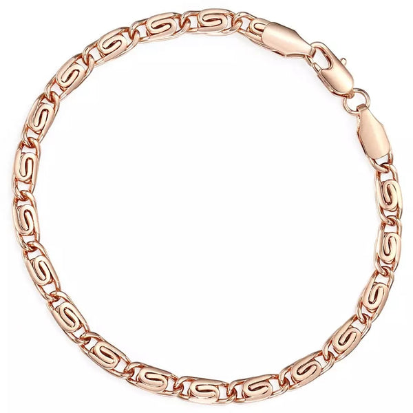 Rose Gold Snail Chain Bracelet Anklet