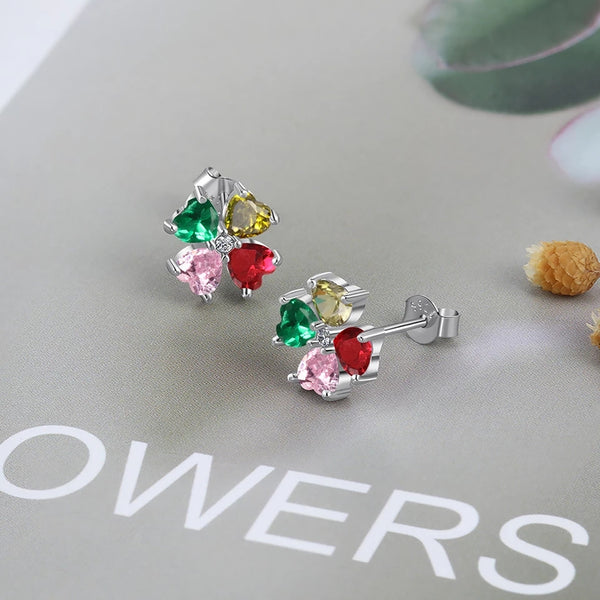 Kids birthstones earrings for Mom HNS Studio Canada
