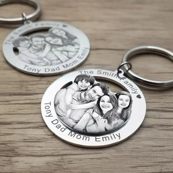 Custom Photo Family Keychain