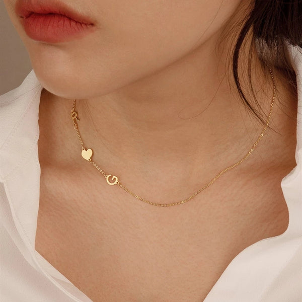 Sideways Letter Necklace HNS Studio Canada